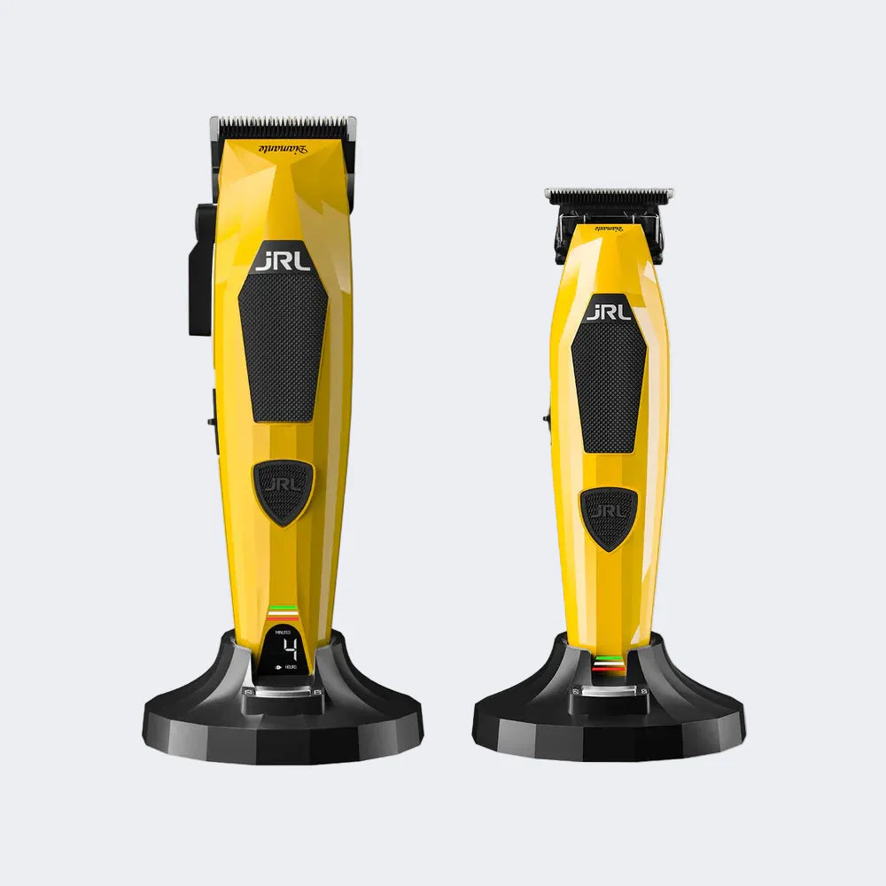 JRL Professional Diamante DI2025 Clipper & Trimmer Set Yellow with Lamborghini Dryer Combo