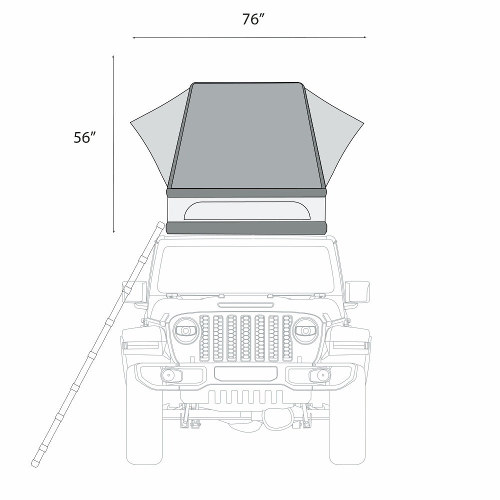 The ÖVRLNDR 2P Rooftop Tent (Black)