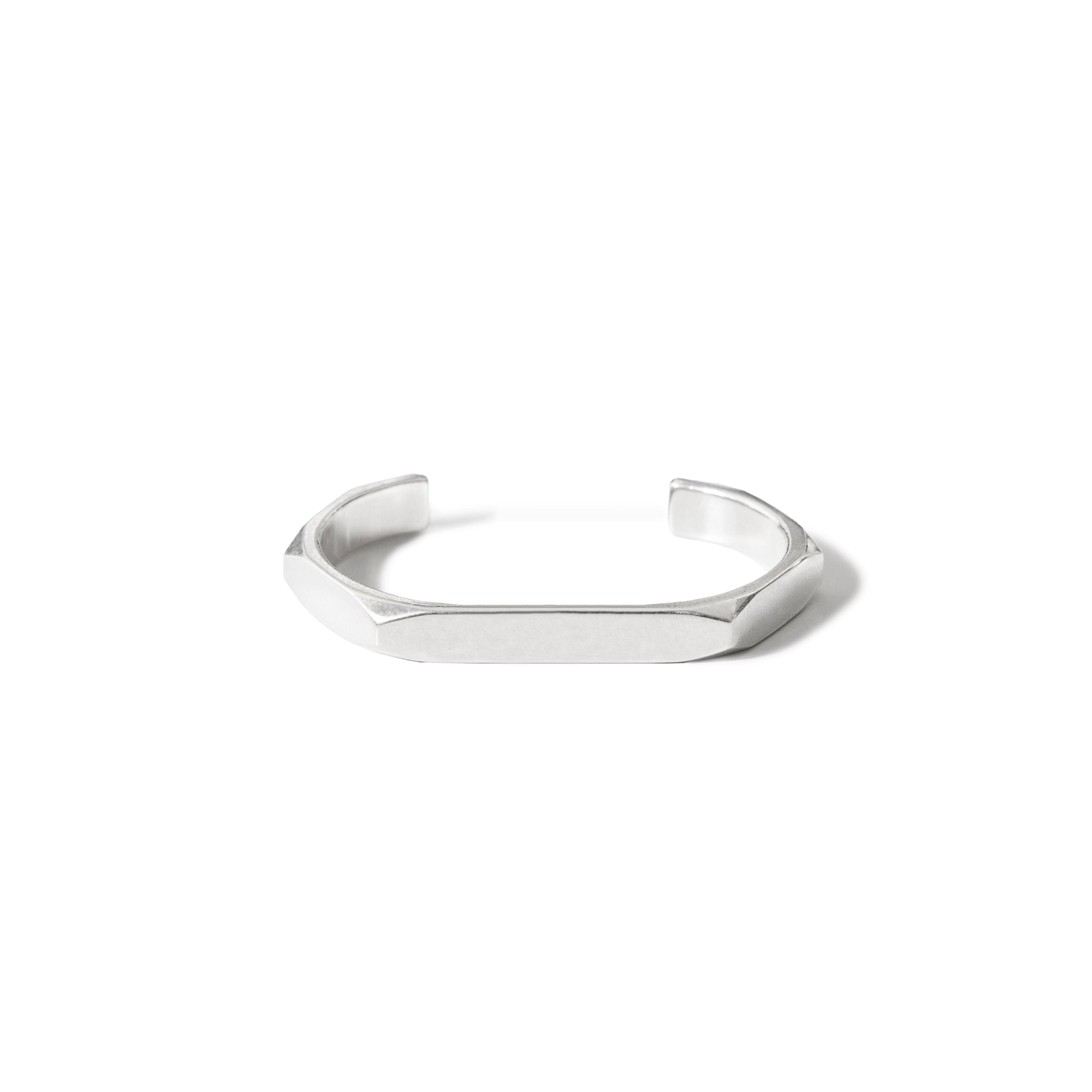 Narrow Hex Cuff Bracelet - 935 Silver
