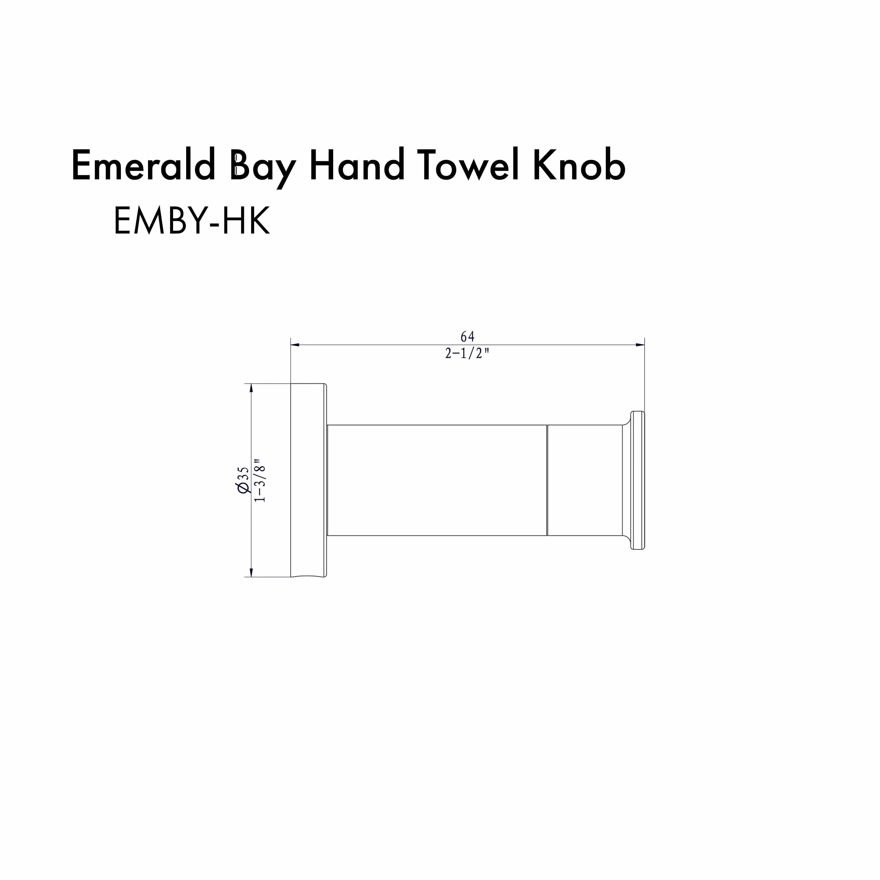 ZLINE Emerald Bay Towel Hook EMBY-HK-CH