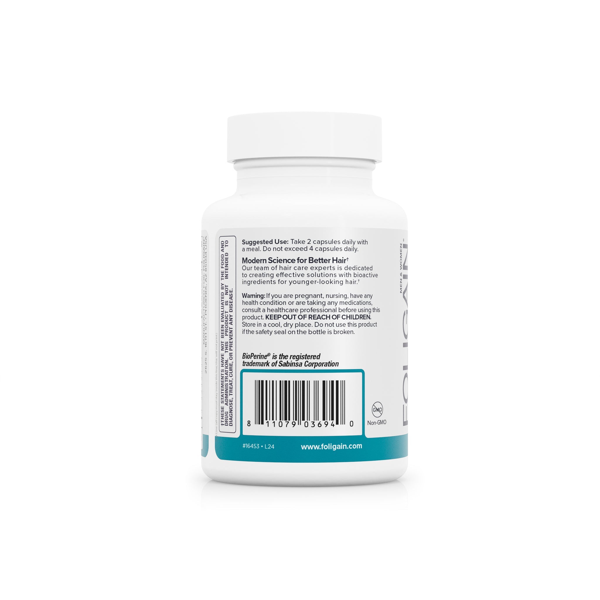 FOLIGAIN TOTAL CARE Supplement for Thinning Hair, Skin & Nails