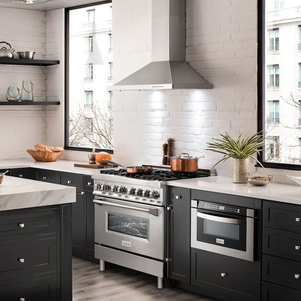 ZLINE 30 " Package Range RA30, Range Hood KB, Microwave MWD-1 , Dishwasher DWV-24,  4KP-RARH30-MWDWV