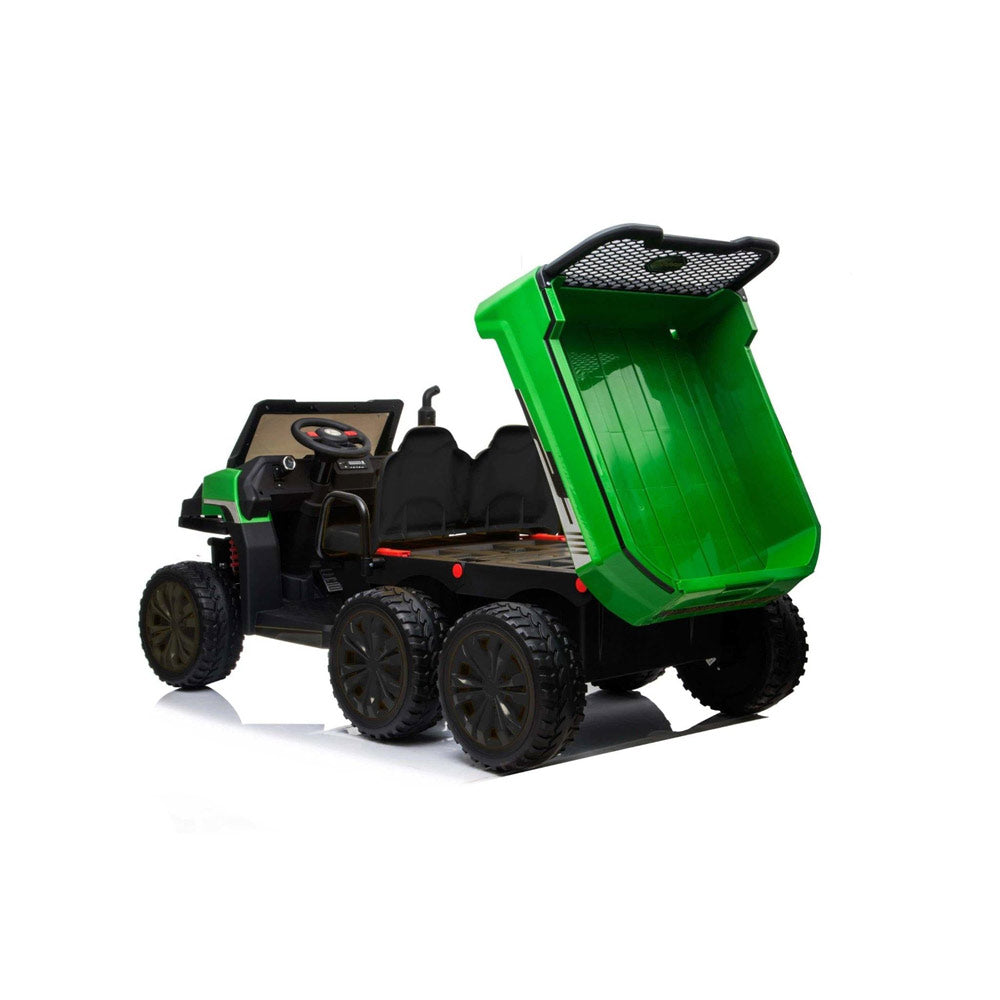 Freddo 24v 6 Wheeler Tractor Trailer Electric Go Kart w/ Dump Cart