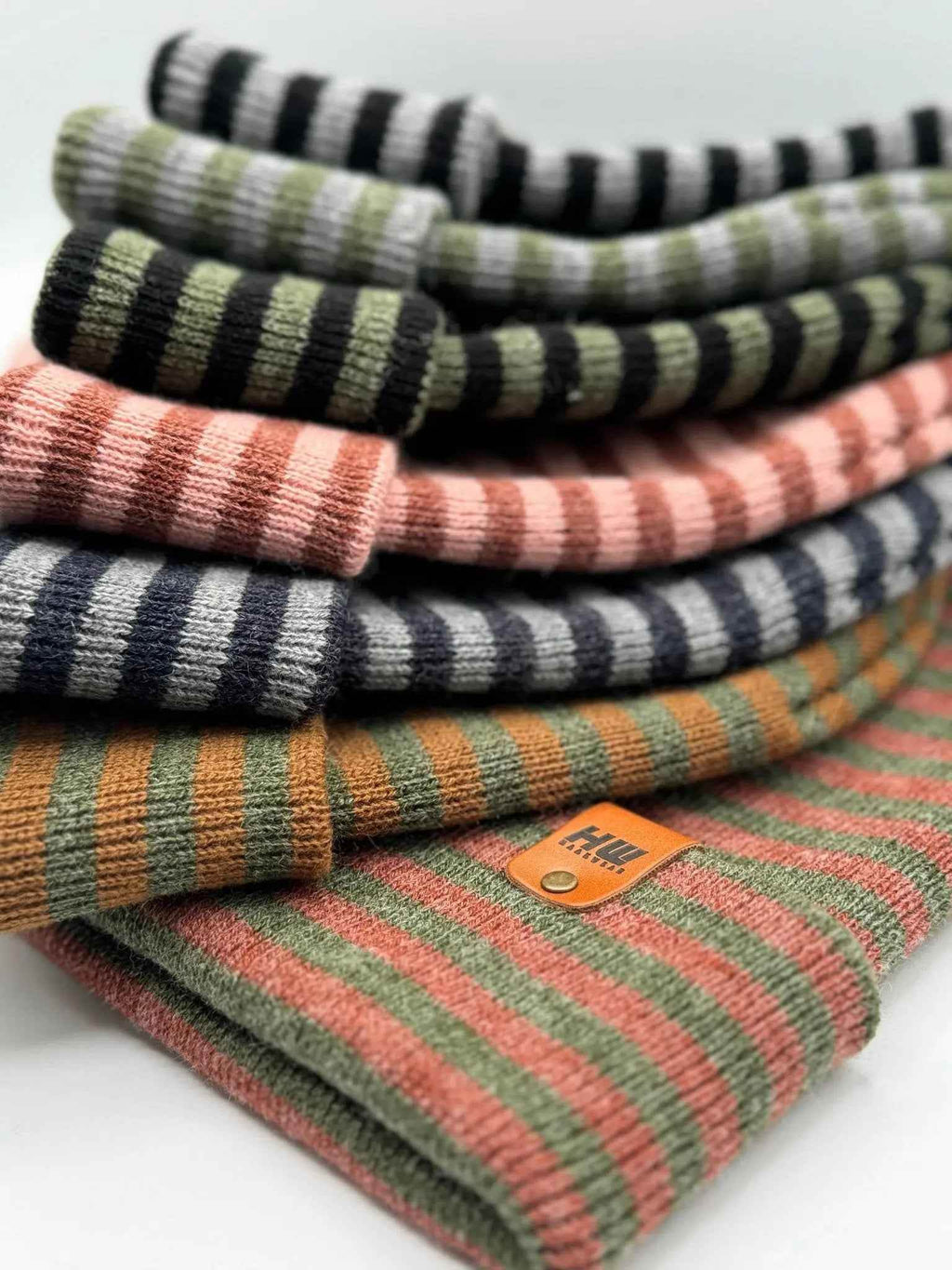 HAAKWEAR Traditional Classic RORO Cuffed Beanie / Hat - Black / Green, Made in USA