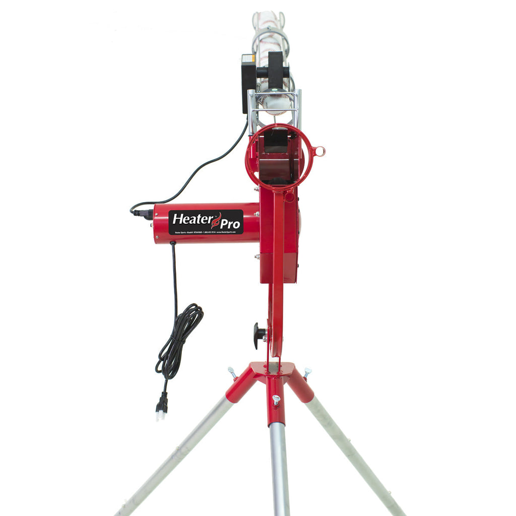 Heater Pro Pitching Machine w/ Feeder & Xtender 24' Batting Cage