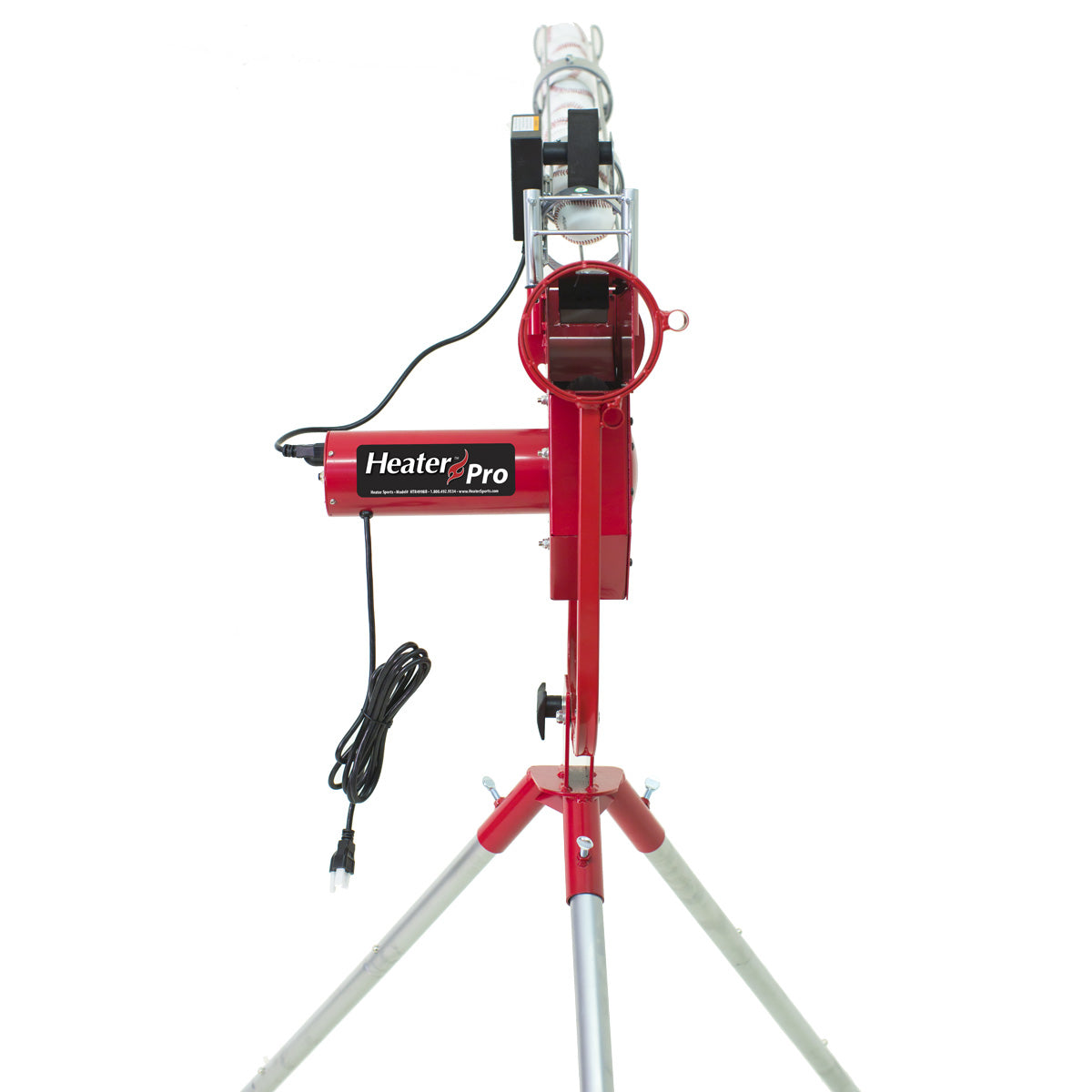 Heater Pro Pitching Machine w/ Feeder & Xtender 24' Batting Cage