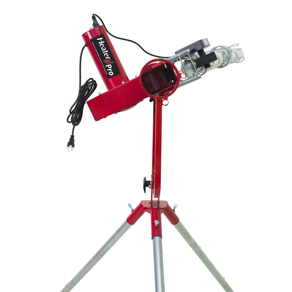 Heater Pro Pitching Machine w/ Feeder & Xtender 24' Batting Cage