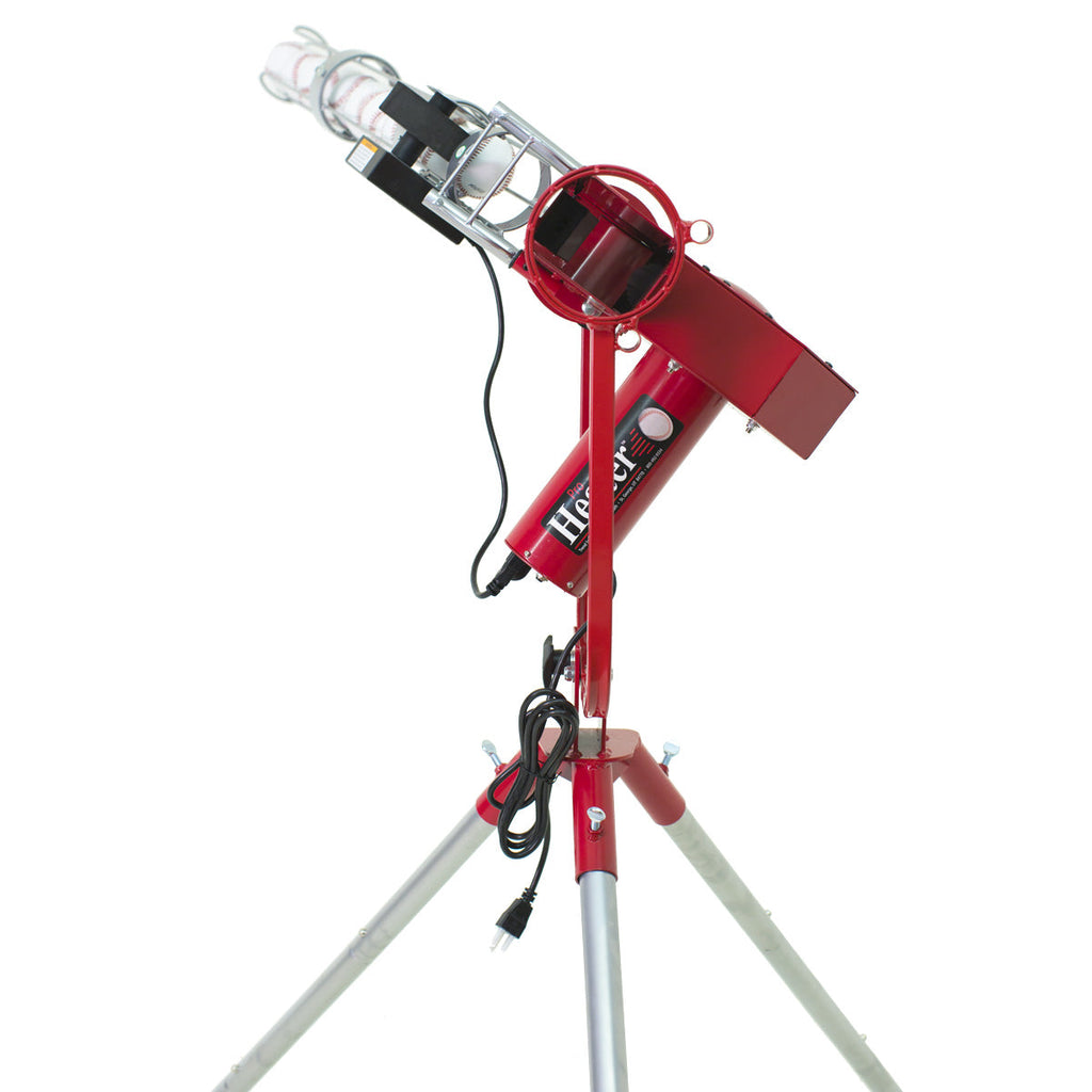 Heater Pro Pitching Machine w/ Feeder & Xtender 24' Batting Cage