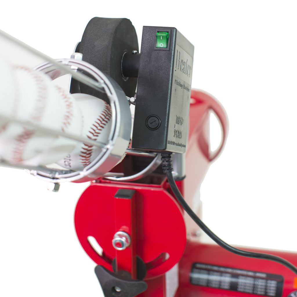 Heater Pro Pitching Machine w/ Feeder & Xtender 24' Batting Cage