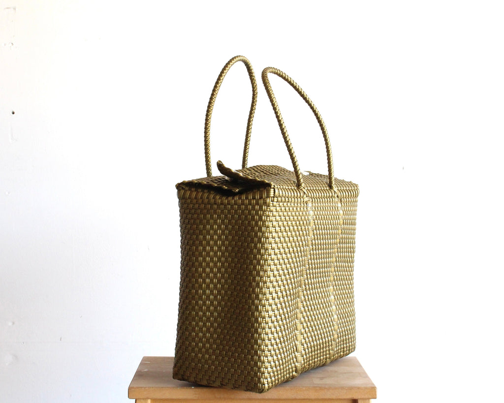 Gold Medium Handbag by MexiMexi