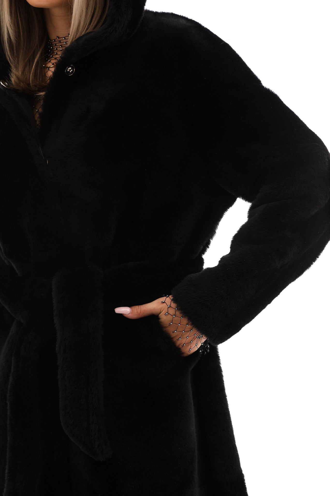 The Virella Reversible Hooded Shearling Leather Jacket