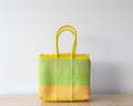 MexiMexi Handbag – Yellow & Blue Woven Tote – Handmade in Mexico