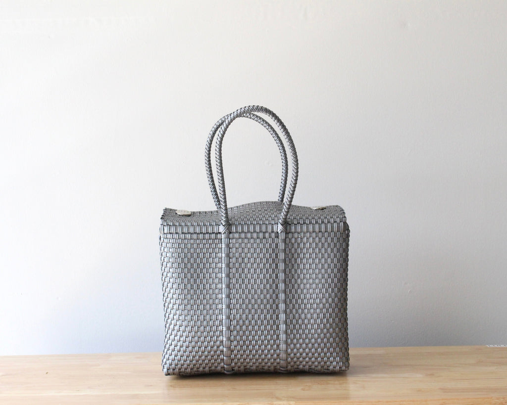 Silver Medium Handbag by MexiMexi