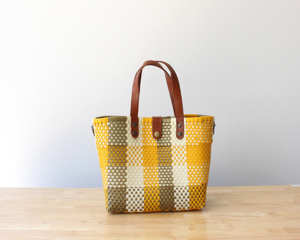 Yellow & Gold Handwoven Purse by MexiMexi