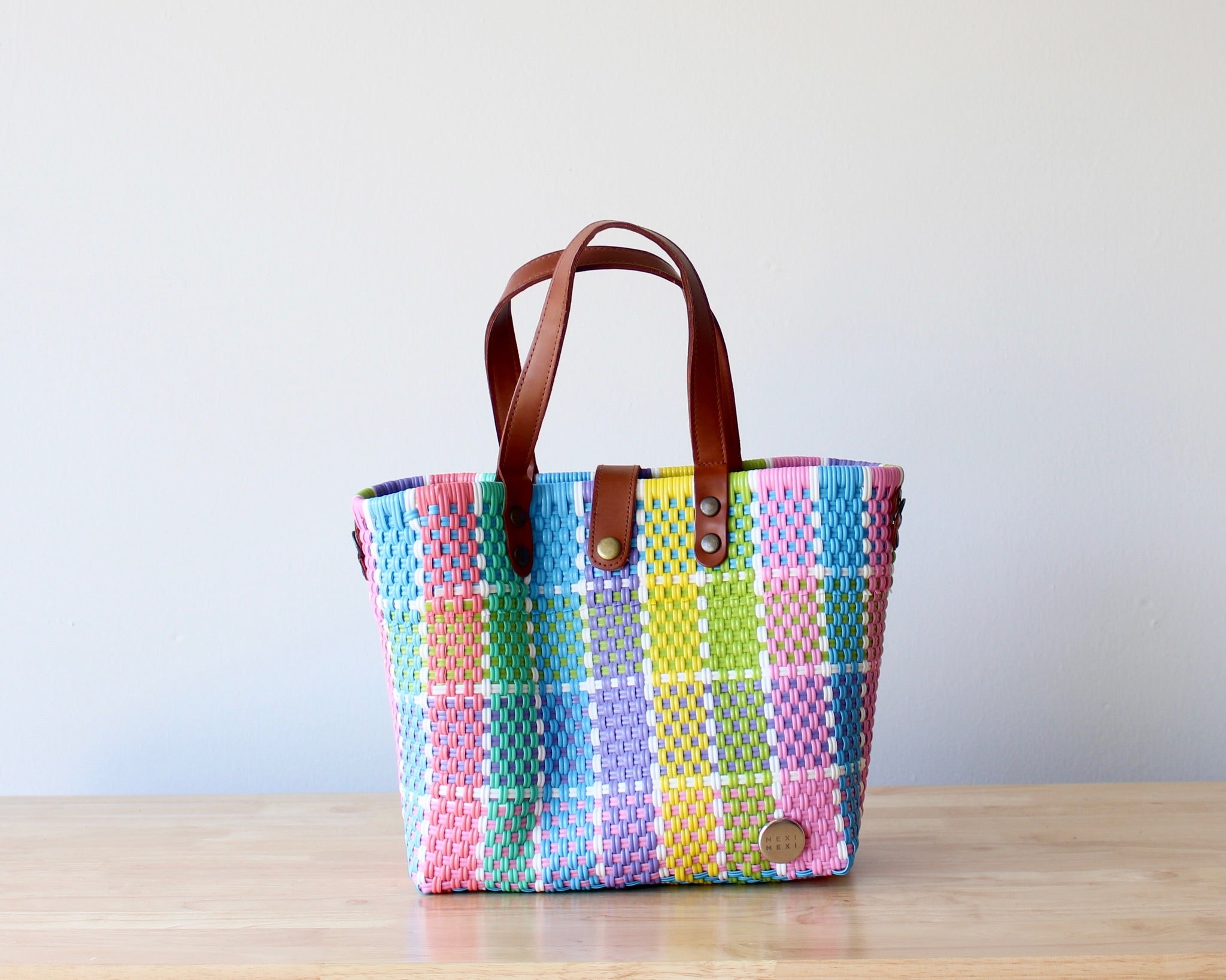 Vida Woven Purse – Pastel Plaid