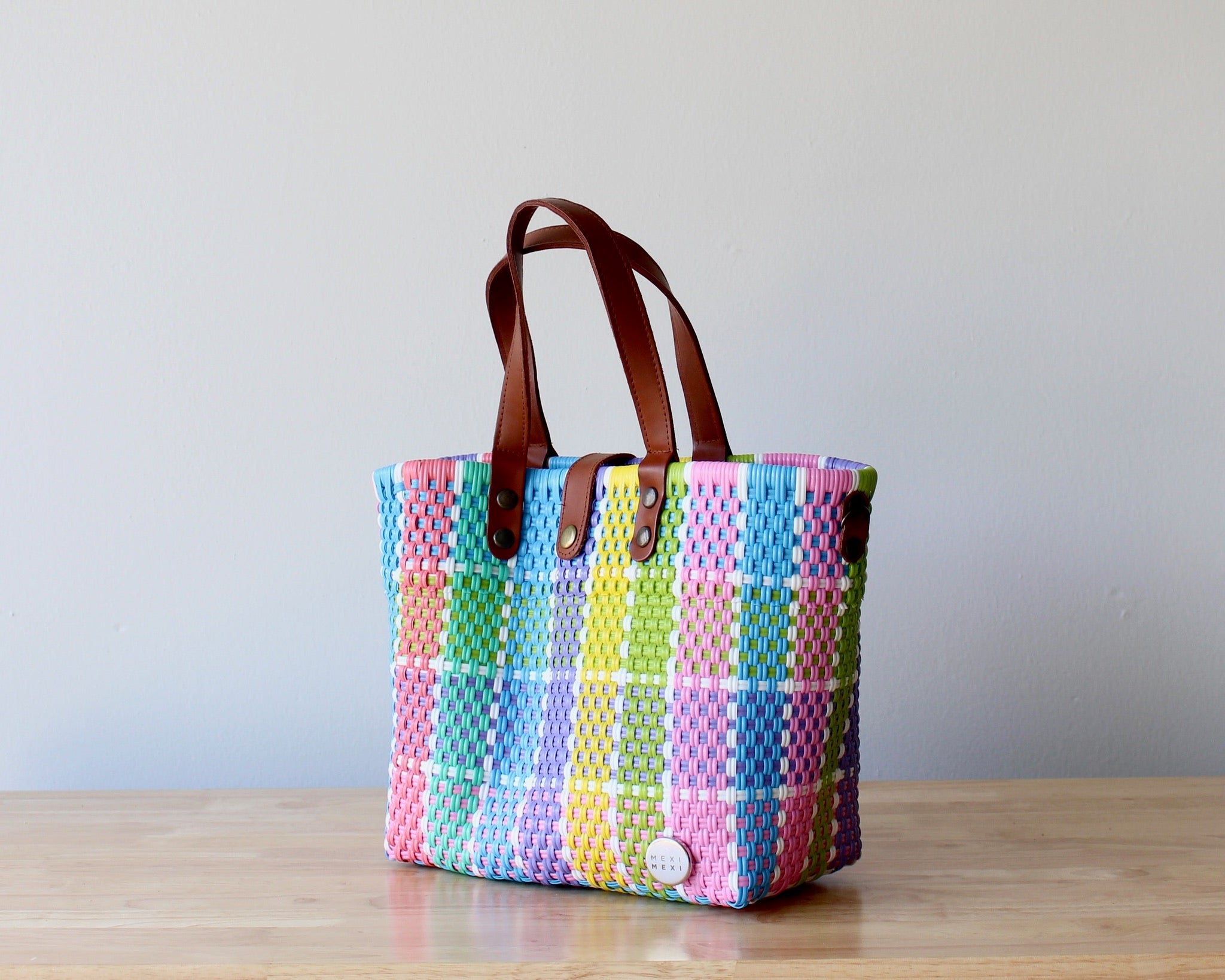 Vida Woven Purse – Pastel Plaid