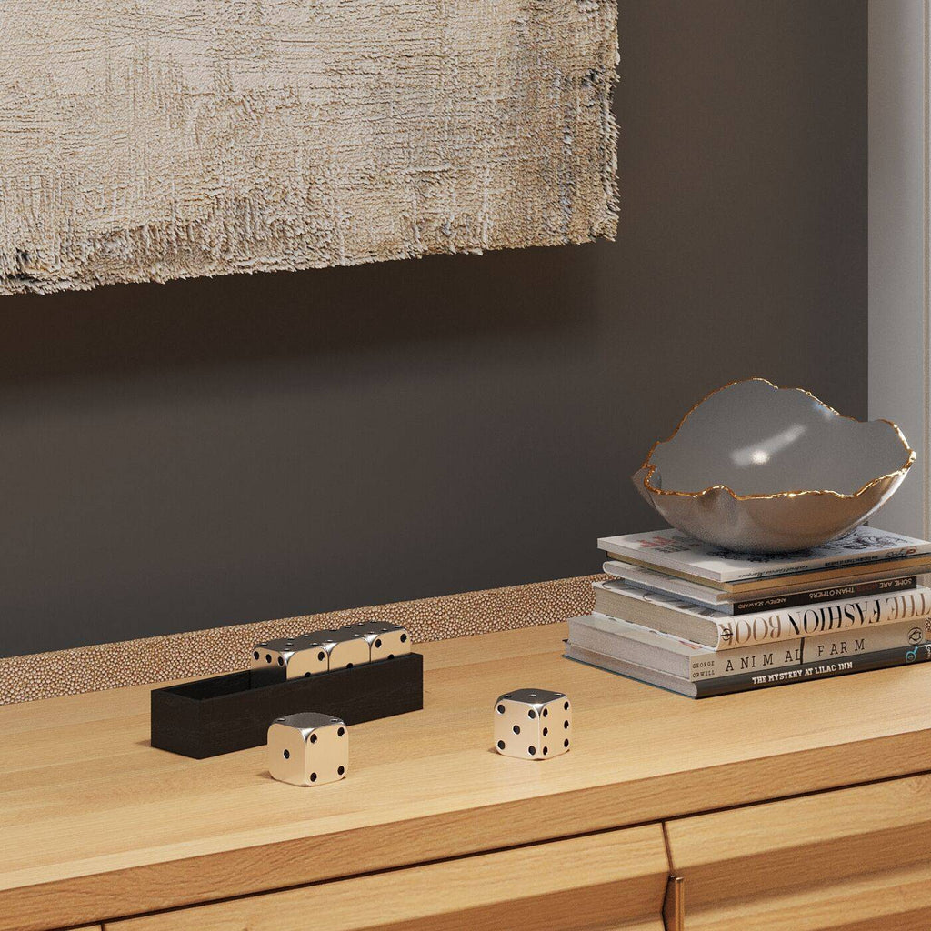 Deco Object Dices Silver 20x6cm