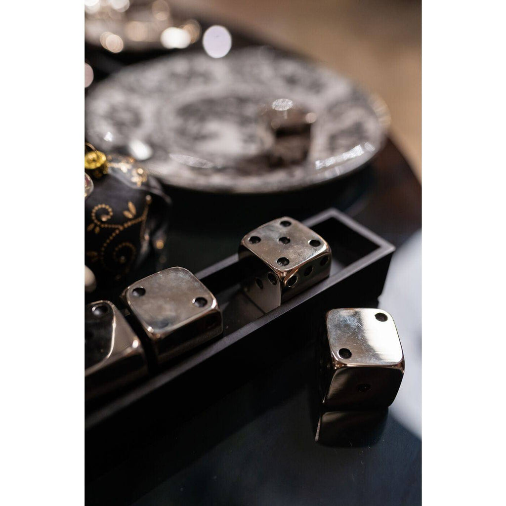 Deco Object Dices Silver 20x6cm