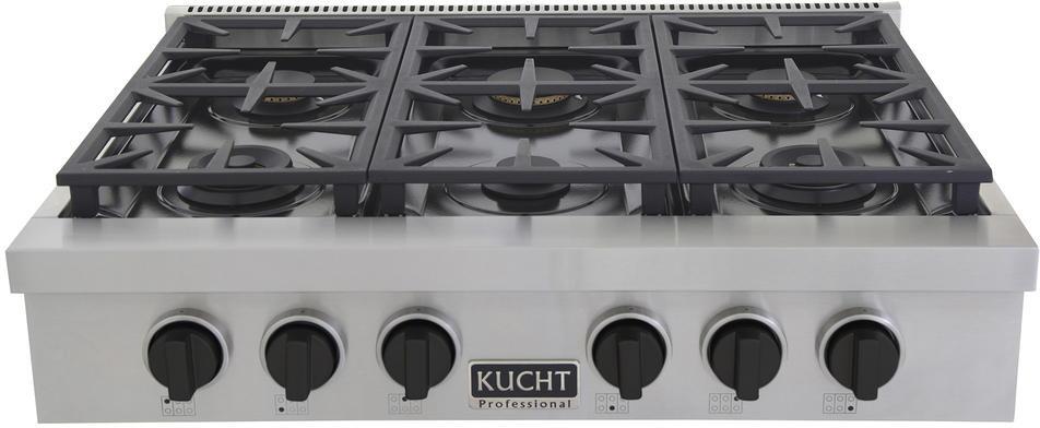 Kucht 36" Stainless Propane Cooktop-KFX369T/LP-K