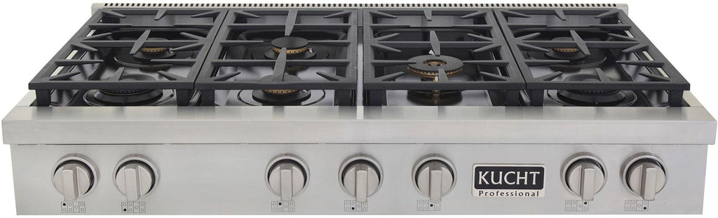 Kucht 48" Stainless Propane Cooktop, KFX489T/LP-S