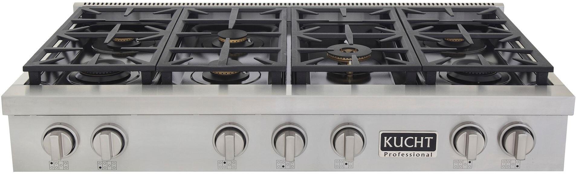 Kucht 48" Stainless Propane Cooktop, KFX489T/LP-S