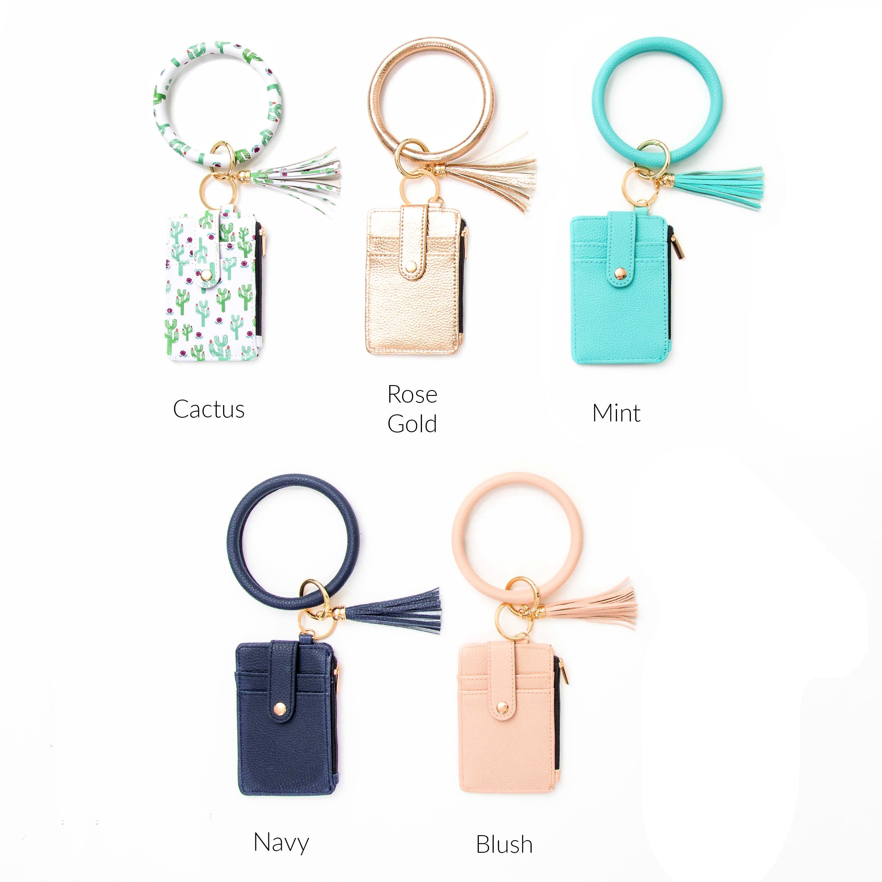 Key Ring ID Wallet Zip Bracelet