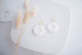 Clay Earrings | Large Dahlia Dangles