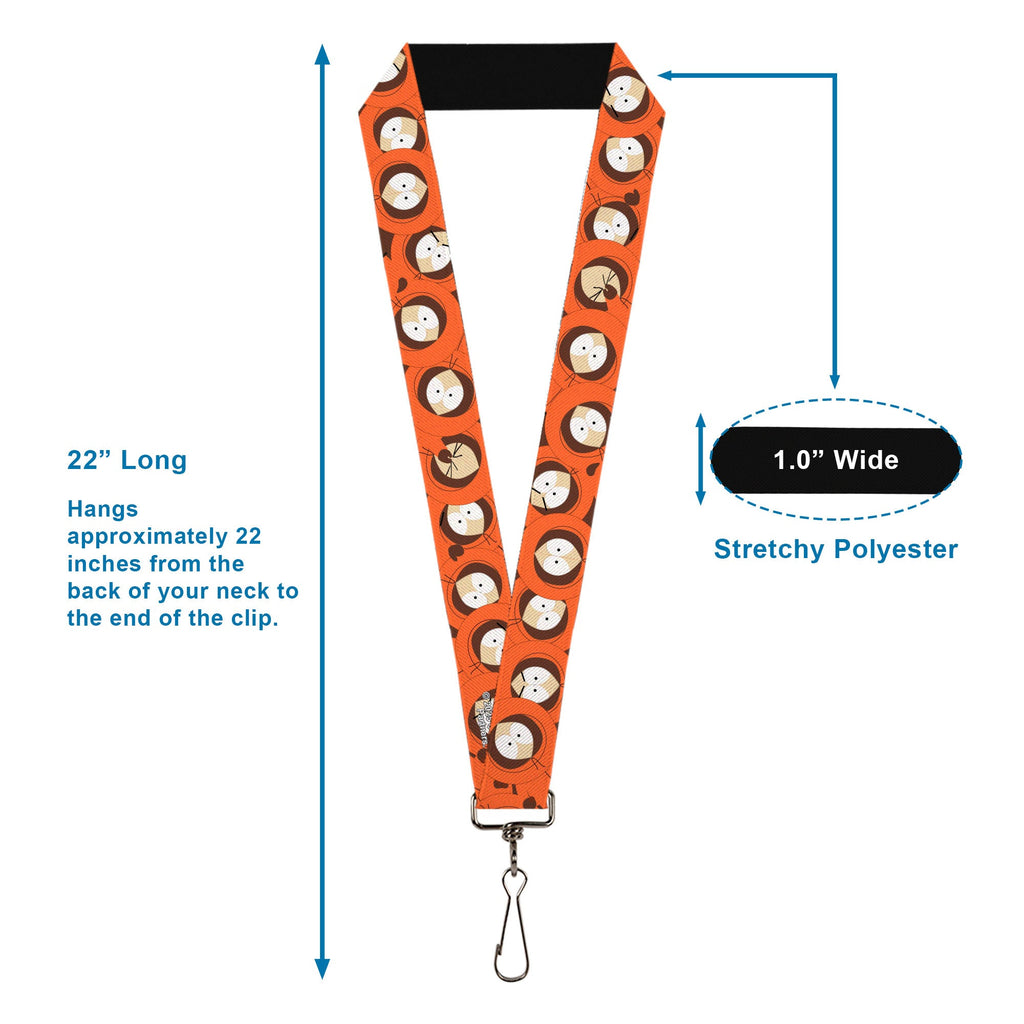 Lanyard - 1.0" - South Park Kenny Expressions Stacked Orange