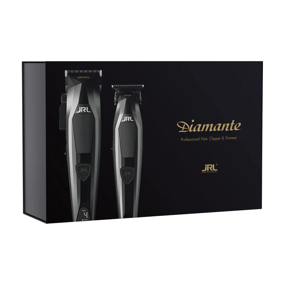 JRL Professional Diamante DI2025 Clipper & Trimmer Set Black with FREE Stylecraft Uno Shaver