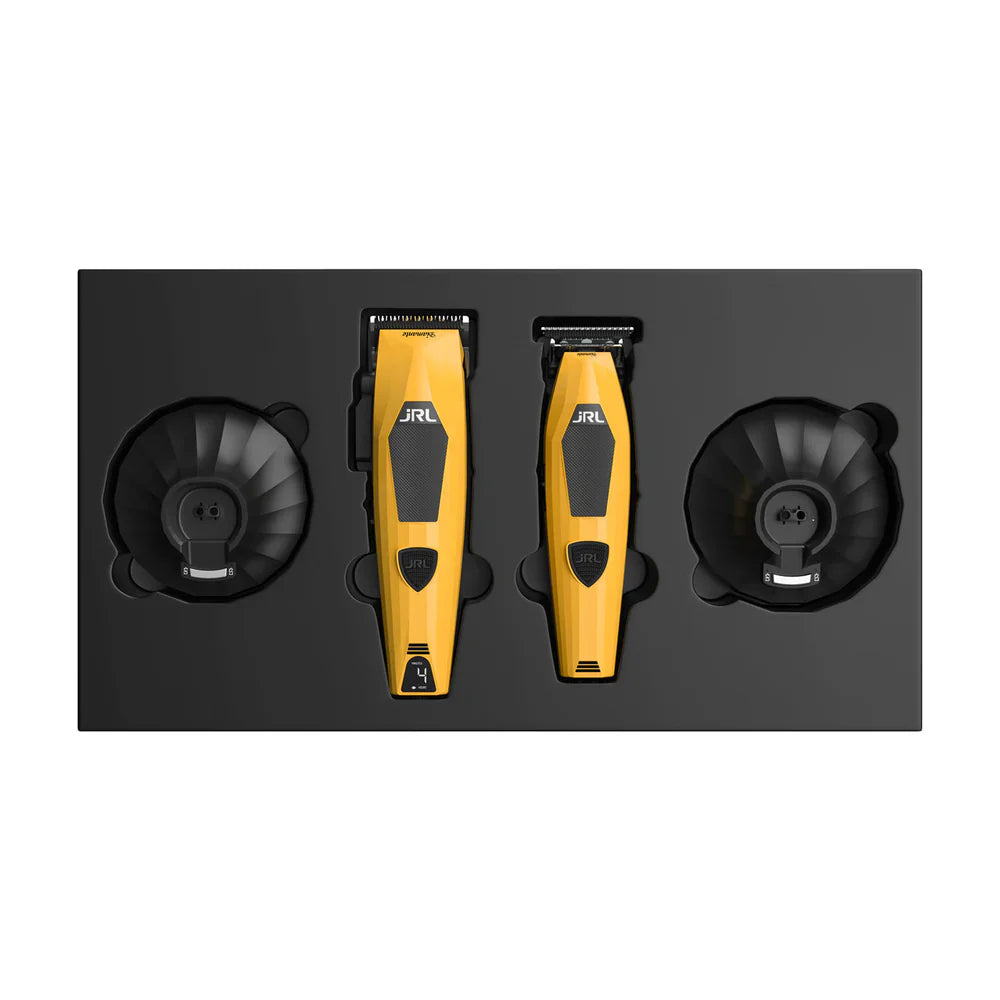 JRL Professional Diamante DI2025 Clipper & Trimmer Set Yellow with Lamborghini Dryer Combo
