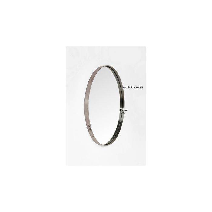 Mirror Curve Round Brass Ø100cm