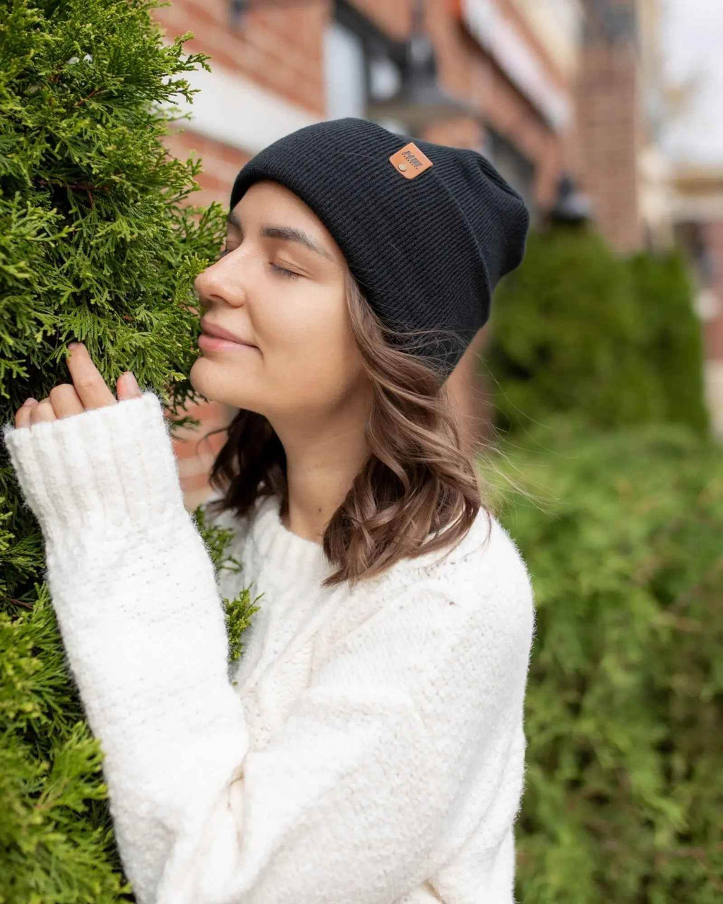 HAAKWEAR H-Stitch Cuffed Beanie - NEW Designed and Made in USA (Patented Design) - Charcoal Black