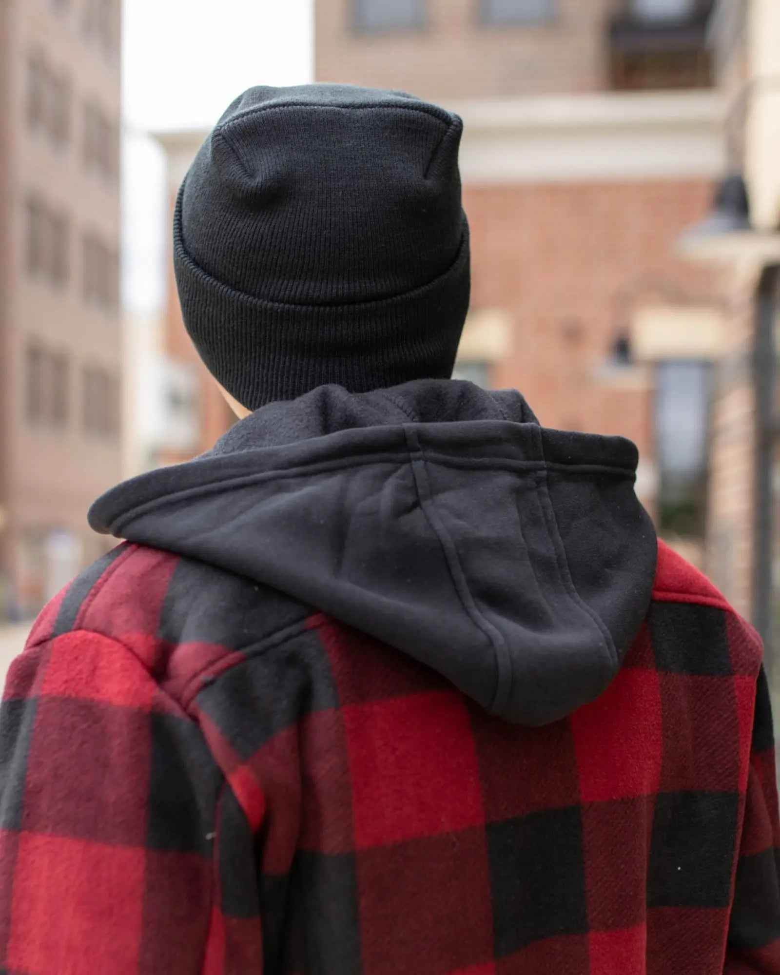 HAAKWEAR H-Stitch Cuffed Beanie - NEW Designed and Made in USA (Patented Design) - Charcoal Black