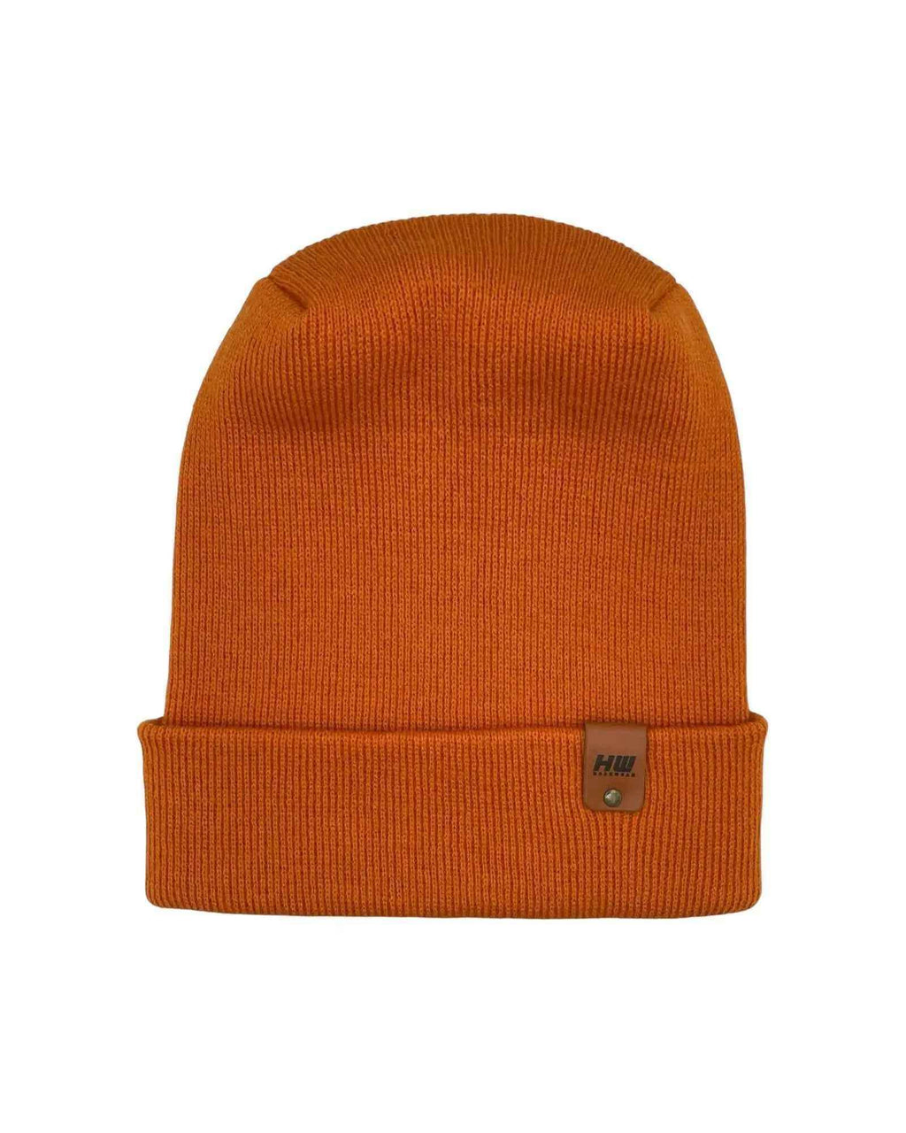 HAAKWEAR H-Stitch Cuffed Beanie - Designed and Made in USA (Patented Design) - Tiger Orange