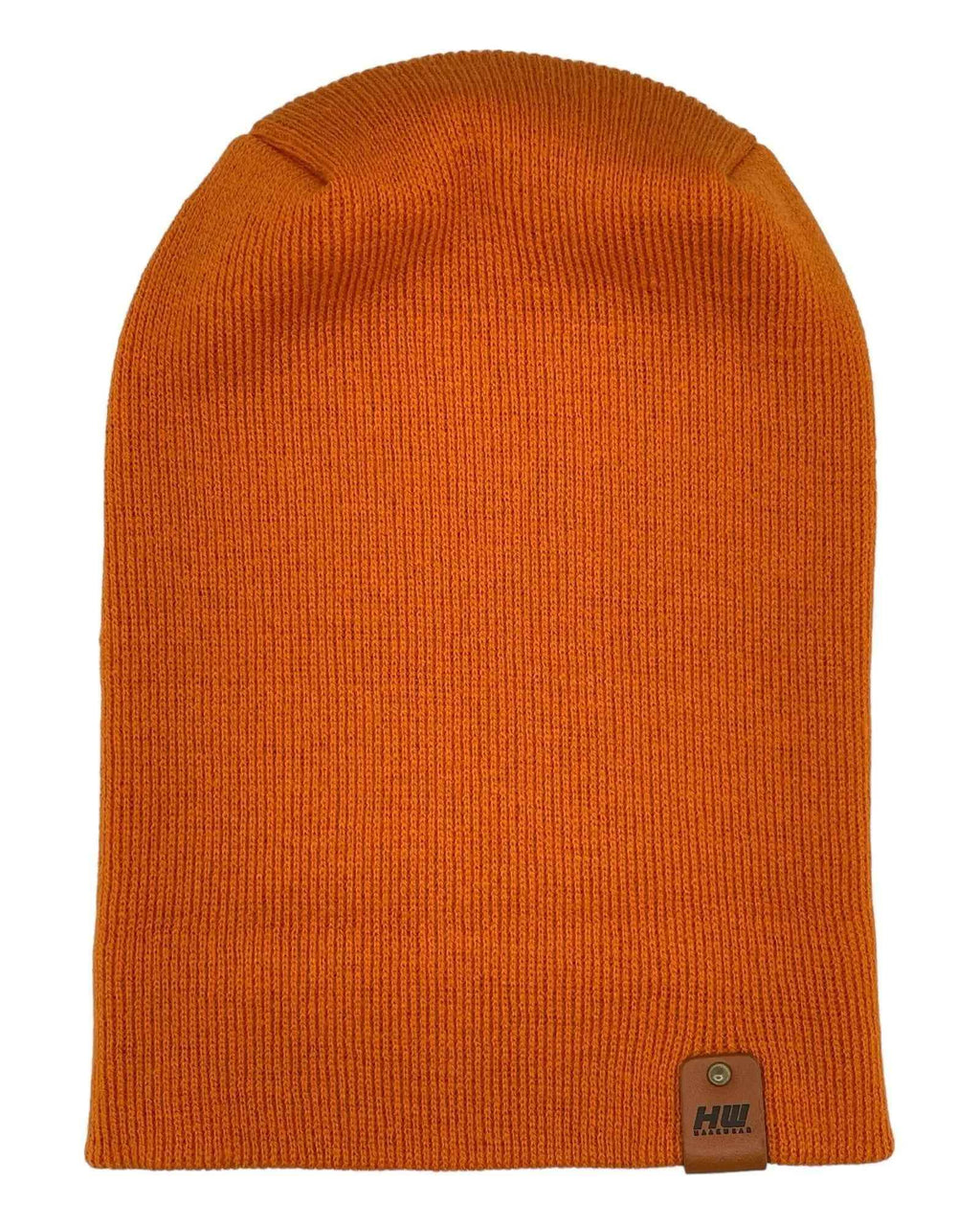 HAAKWEAR H-Stitch Cuffed Beanie - Designed and Made in USA (Patented Design) - Tiger Orange