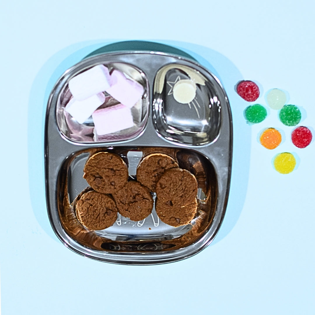 Unicorn Stainless Steel Divided Plate Set (Two)