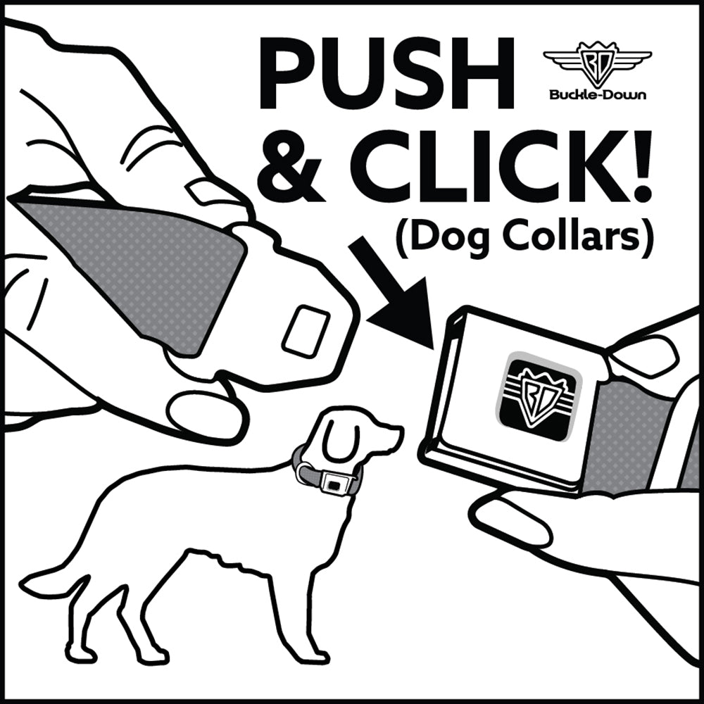 SOUTH PARK Title Logo Full Color Black/White Seatbelt Buckle Collar - South Park Boys Face Repeat Black