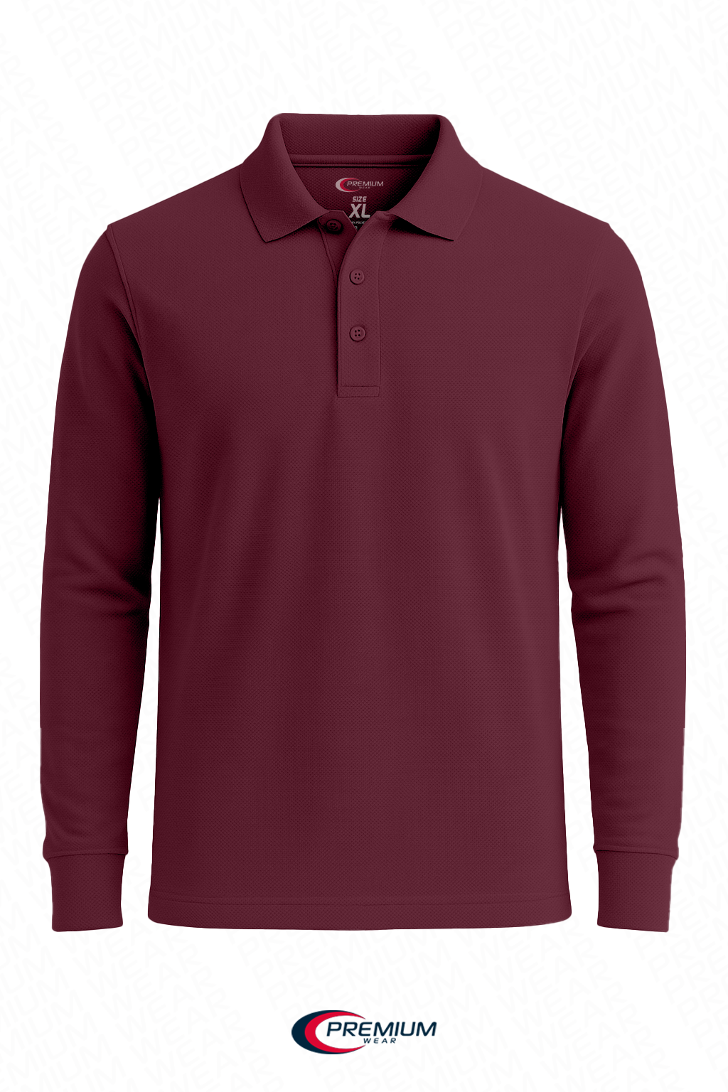 Boys/ Unisex Long Sleeve Pique Polo Shirt - single