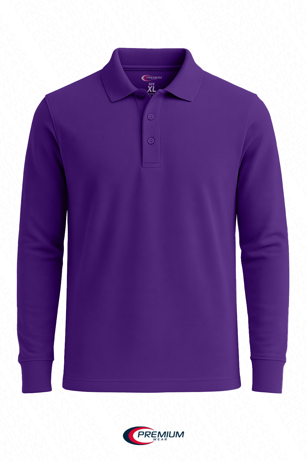 Boys/ Unisex Long Sleeve Pique Polo Shirt - single