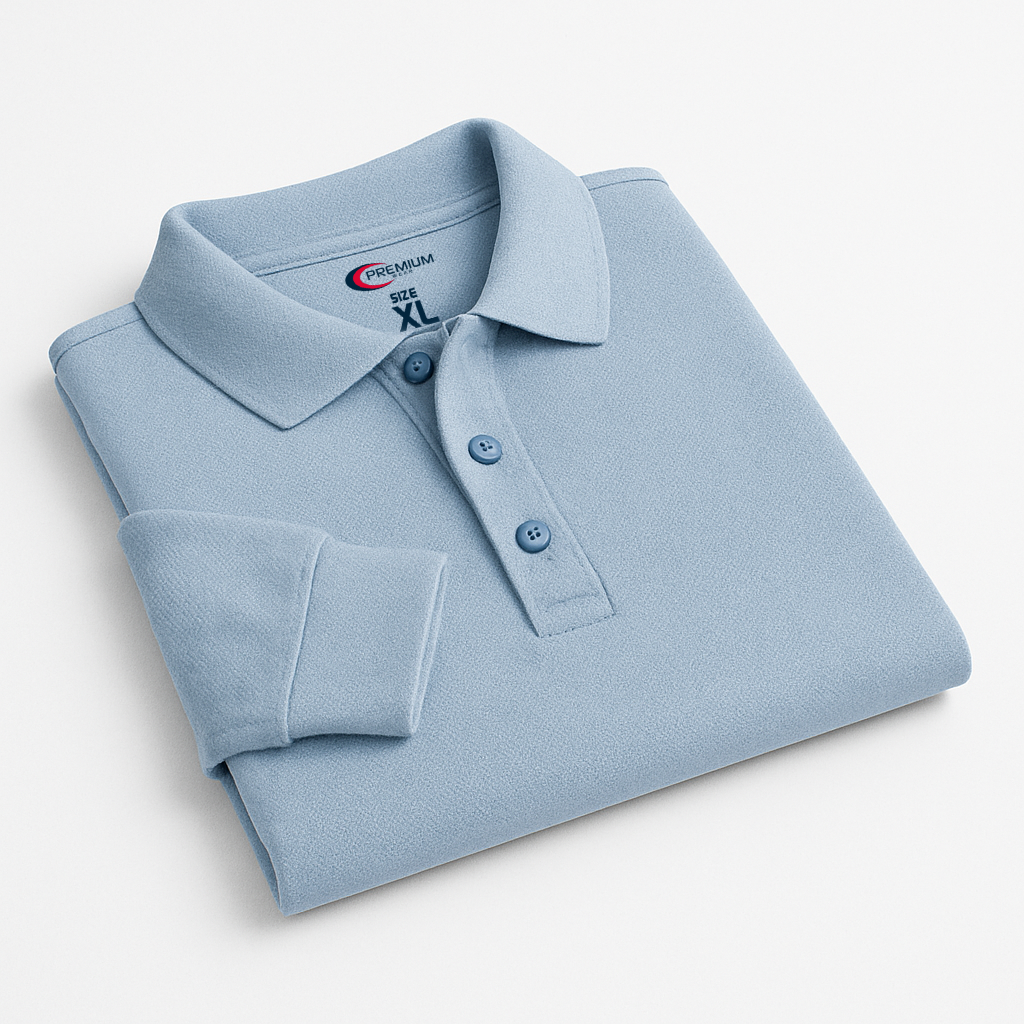Boys/ Unisex Long Sleeve Pique Polo Shirt - single