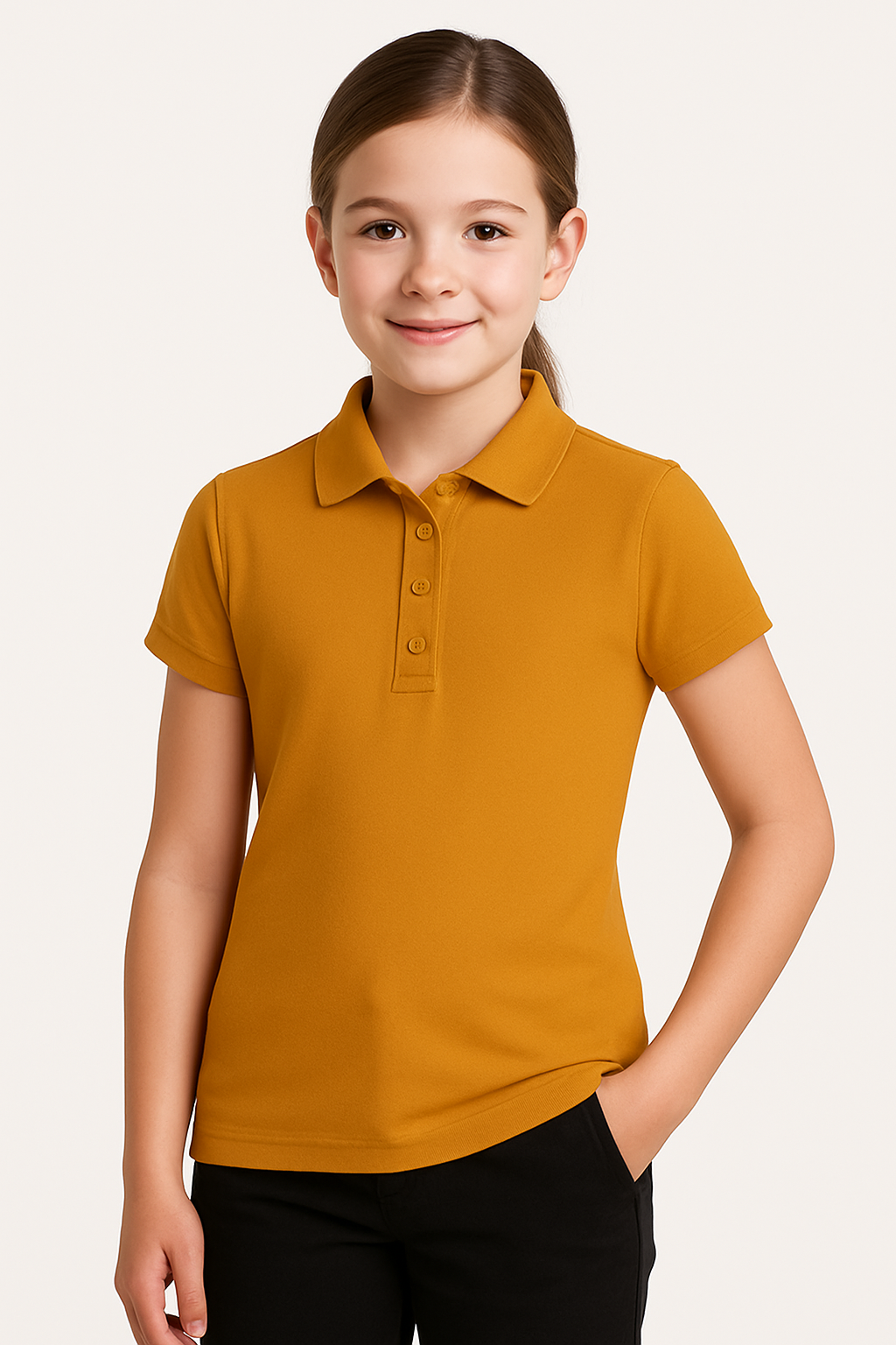 Juniors Short Sleeve Pique Polo Shirt - Single