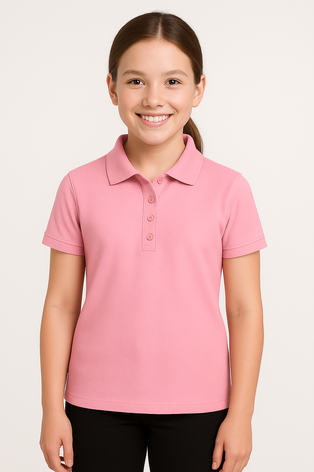 Juniors Short Sleeve Dri Fit Moisture Wicking Polo Shirt - single