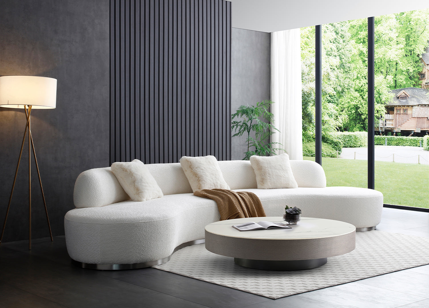 Perla Curved Sofa