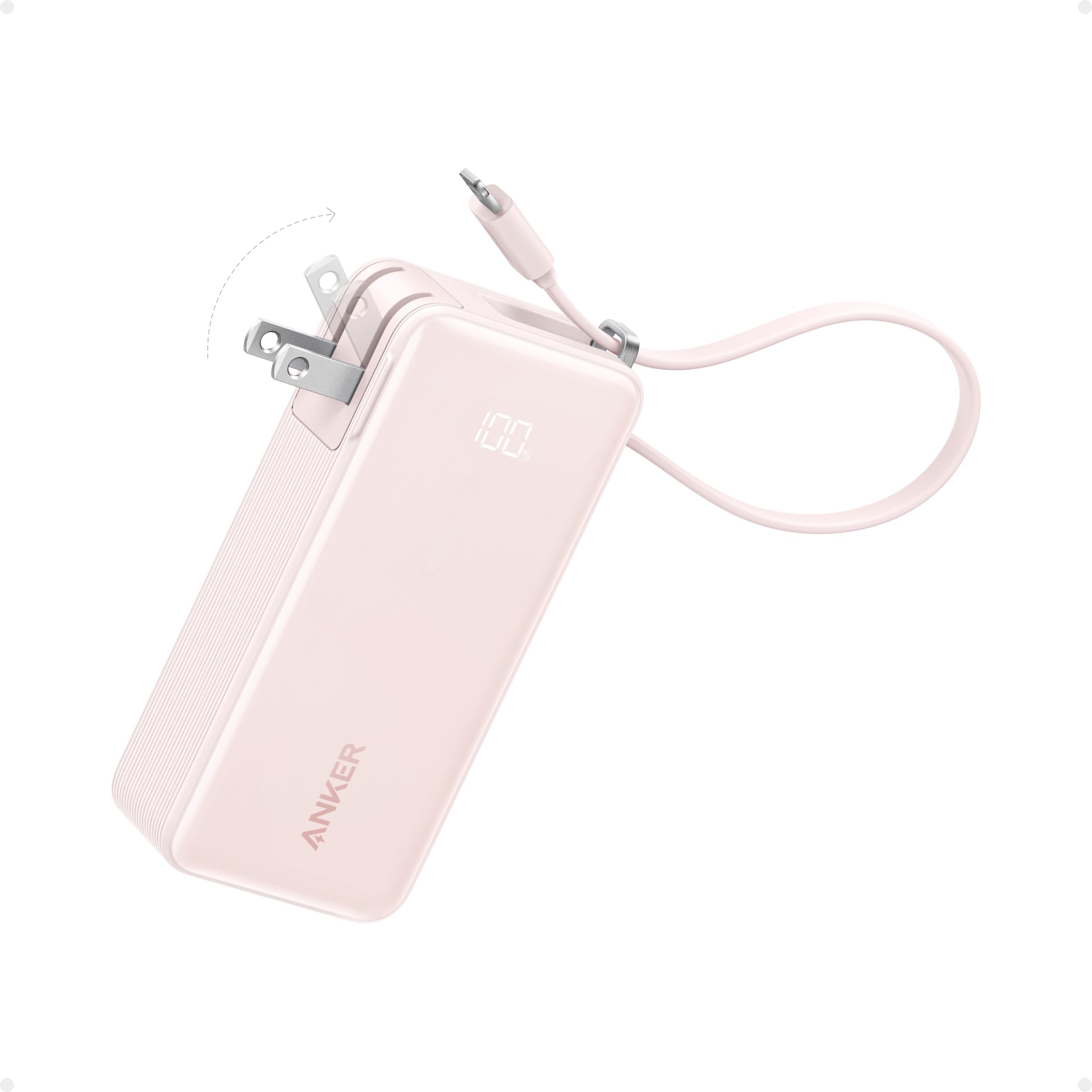 Anker Power Bank (10K, Fusion, Built-In Cable)