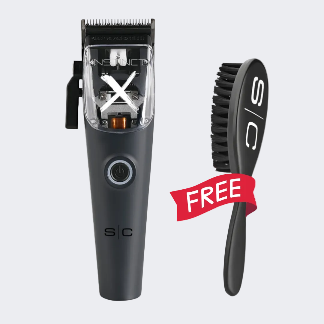 StyleCraft Instinct-X Cordless Hair Clipper SC608M with FREE Fade Brush