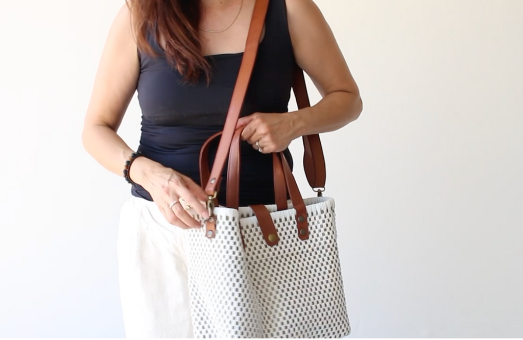 Vibrant Handmade MexiMexi Artisan Bag | Unique, Colorful Design with Leather Handles