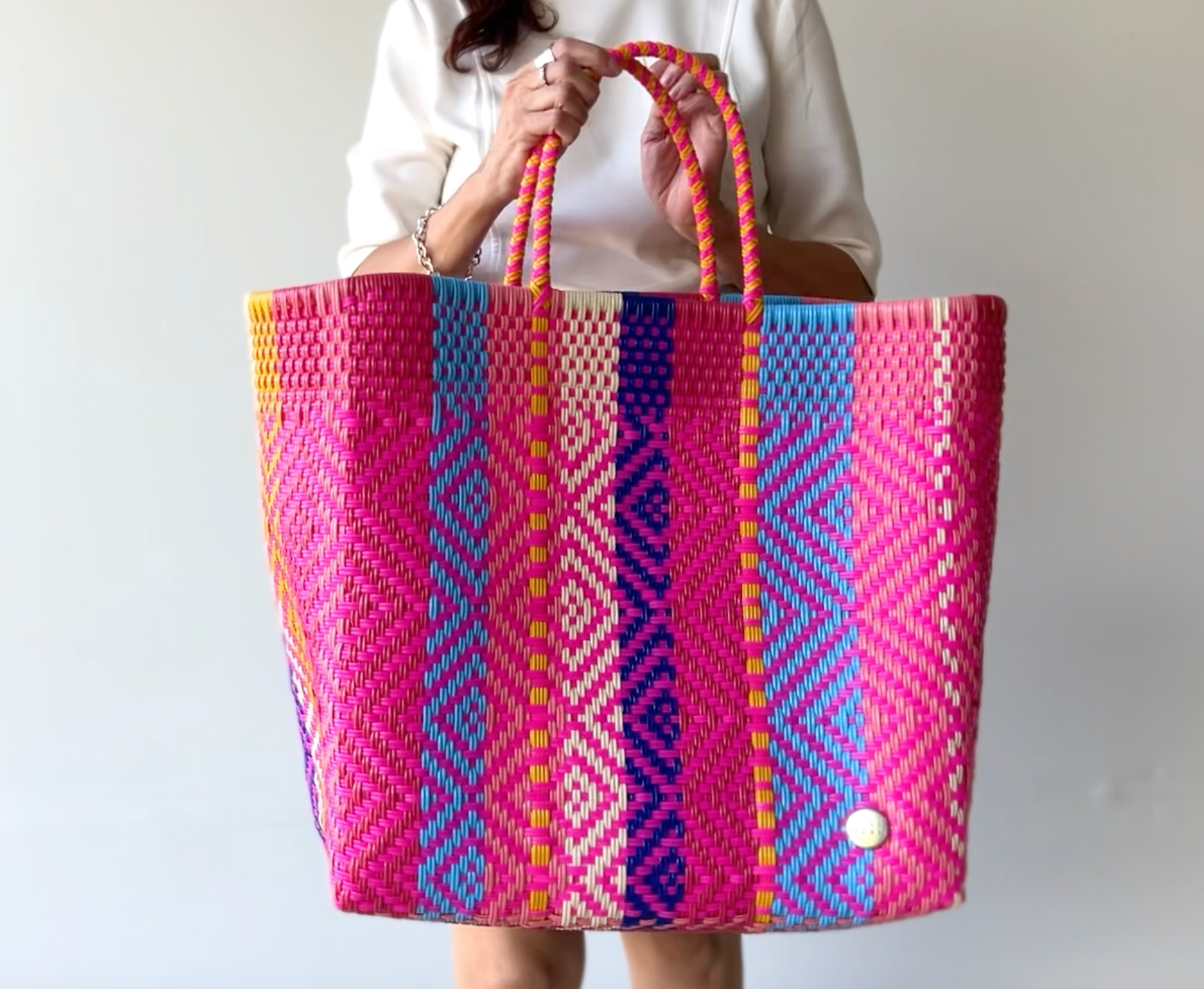 Playa XL Tote – Bright Diamond Weave