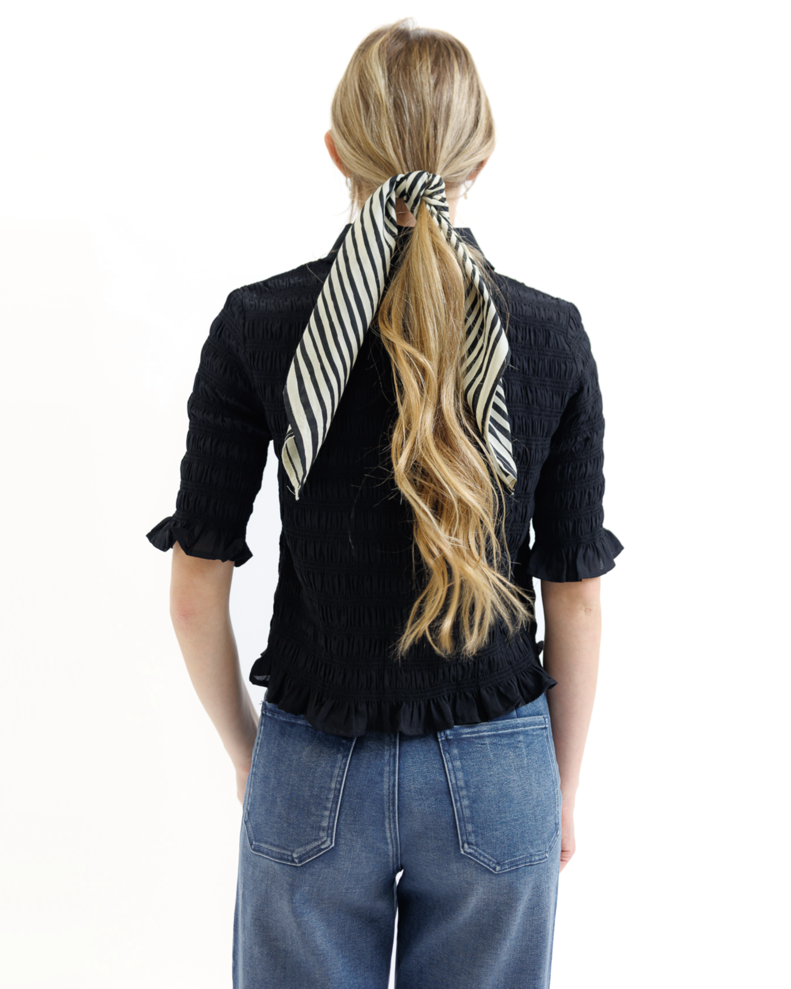 Smocked Button Down