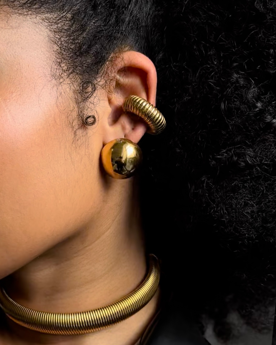 Striated Ear Cuff