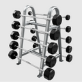 12-Sided 20-110lb Solid Rubber Straight Barbell Set by Troy Barbell